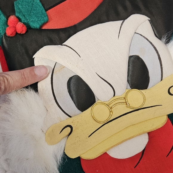 Vintage Disney Scrouge McDuck Bah Humbug Christmas Stocking - Picture 3 of 5